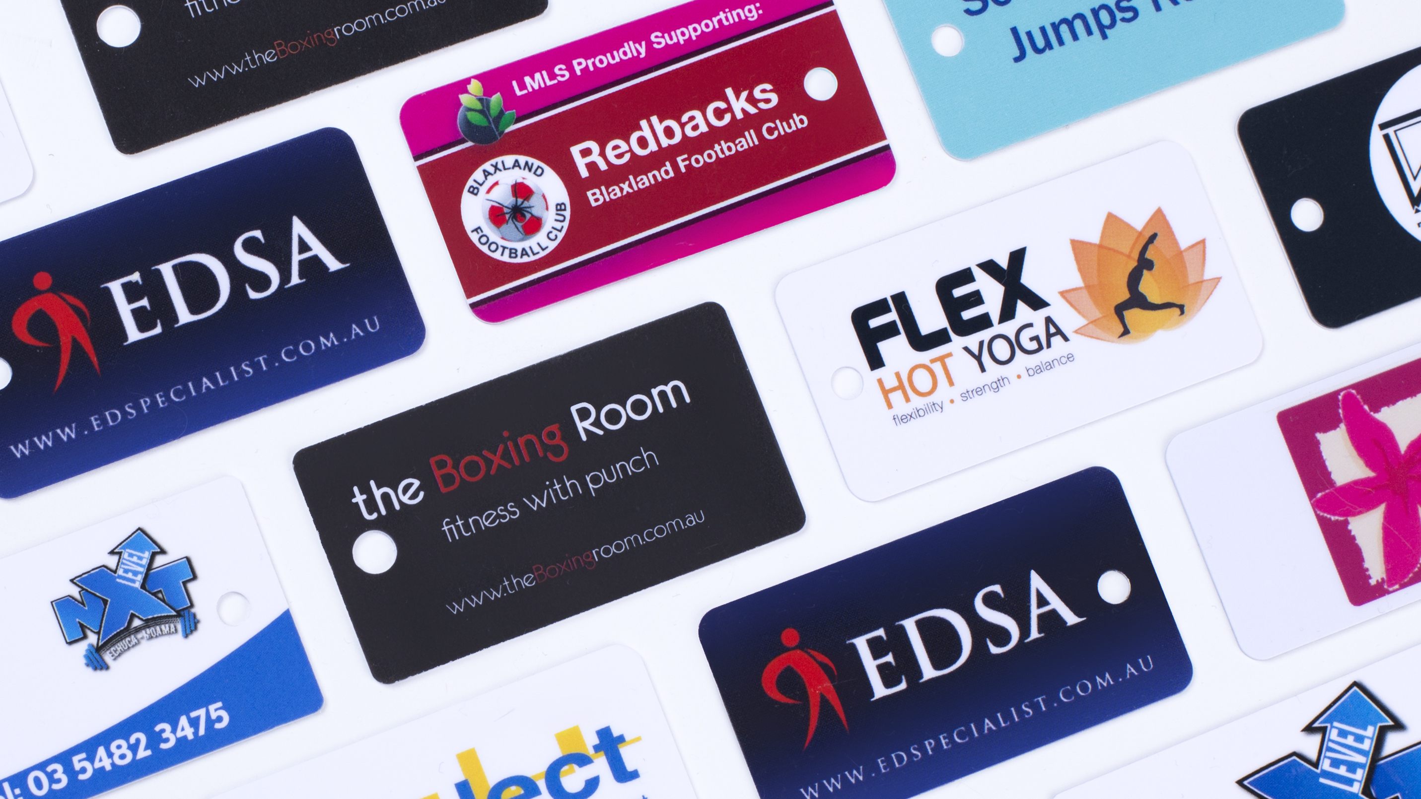 Custom plastic key tags for business